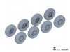 E.T. Model P35-113 Russian BTR-80 APC Weighted Road Wheels(Narrow) (3D Printed) For TRUMPETER Kit 1/35